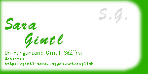 sara gintl business card